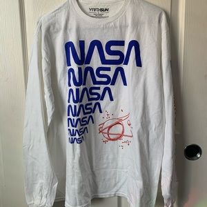 White NASA Graphic Long Sleeve